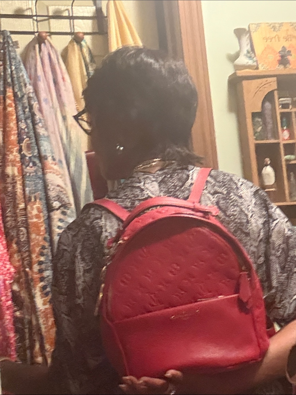Louis Vuitton Red Monogram Mini Backpack with Gold Hardware - Picture 5 of 5
